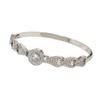 Elegant Leaf Diamond Women's Bracelet - High-End Open Design Jewelry