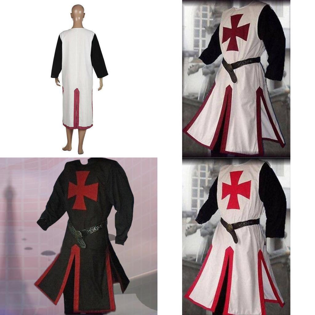 Stylish Medieval Templar Knight Crusader Surcoat Outfit Cosplay Costume