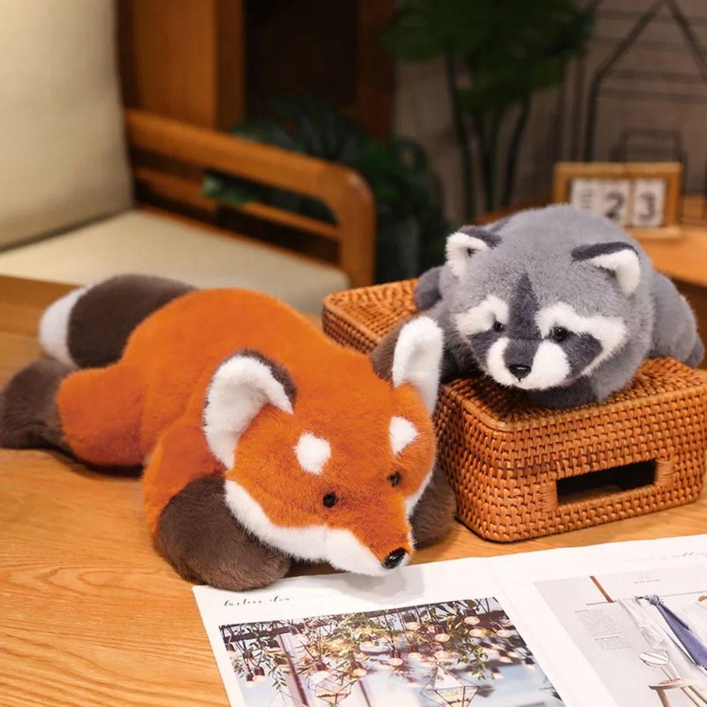 Ailurus Fulgens Cute Animal Plush Toy Raccoon Cartoon Sleeping Pillow New Year