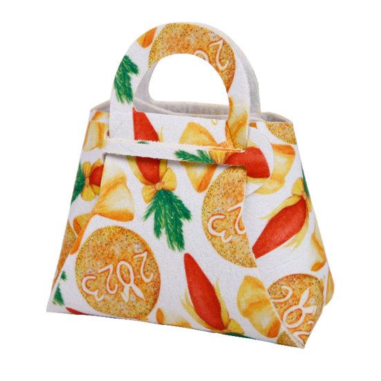 Ostern-Handtasche, transparenter Druck, Filz, niedliches Karotten-Kaninchen-Muster, DIY-Süßigkeitsverpackung, Einkaufstasche, Heimdekoration