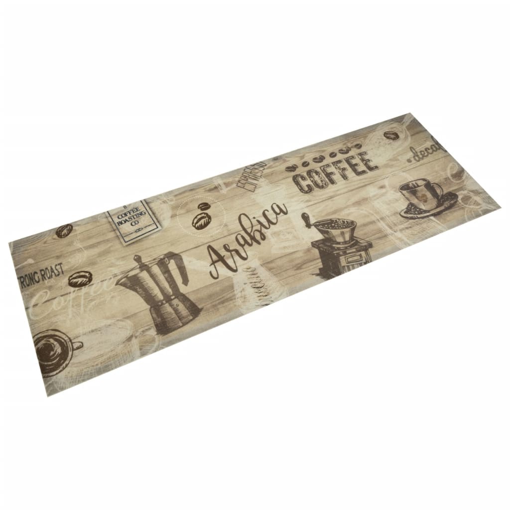 vidaXL Küchenteppich Waschbar Kaffee Braun 60x180 cm Samt braun