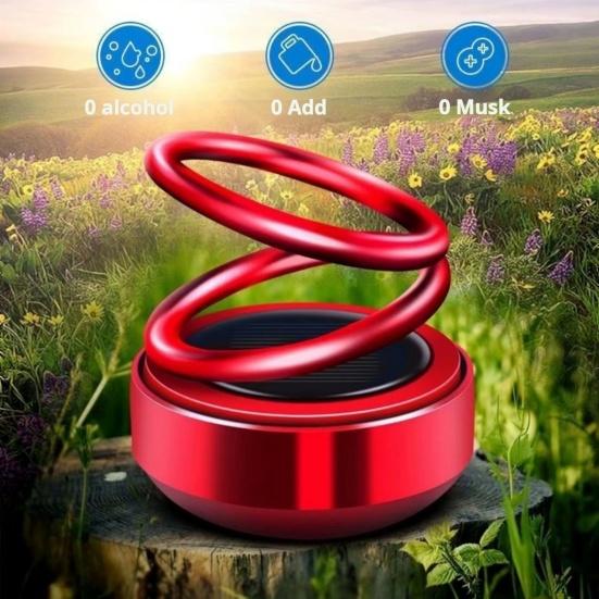 Solar Powered Car Perfume Aromatherapy Diffuser 360-Degree Rotation Air Freshener Automotive Interior Dashboard Decoration