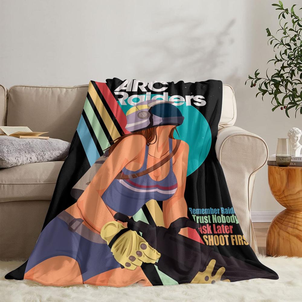 GUOYU Blanket Game AaRC Raiders Throw Soft Flannel Throw Summer Blanket Lightweight Cozy Nap Blanket for Sofa Bed Travel