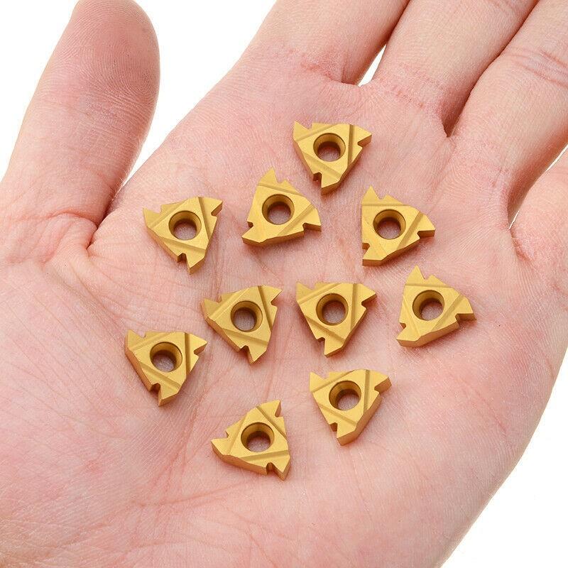 10pcs 16ER AG60 External Thread Carbide Inserts Blade Lathe Turning Tools