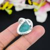 Amazonite Gemstone Handmade 925 Sterling Silver Jewelry Ring Size 7.5 KG-333