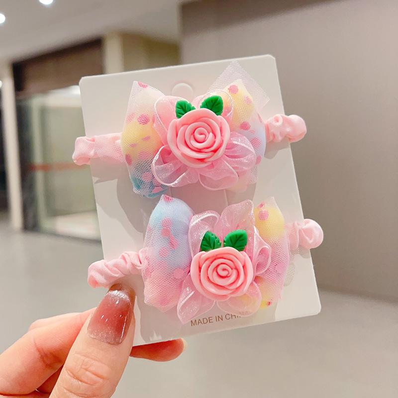 

Детские резинки для волос с мультяшными цветами - Мягкие резинки для хвостиков с бантиками для девочек