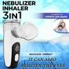 Portable Nebulizer and Eye Mist Sprayer Handheld Machine for Kids Adult Cool Mist Steam Mesh Inhalers for Breathing Problems Travel or Home Use