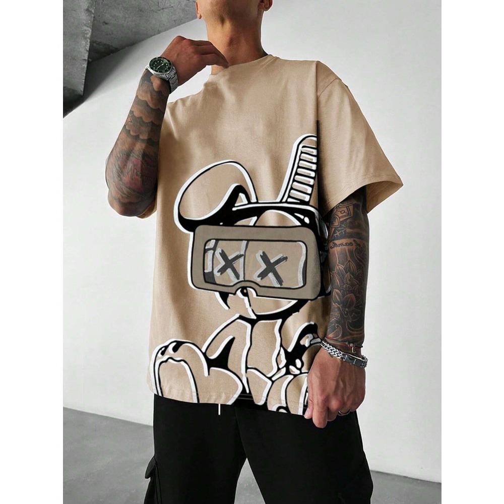 3D Digital Print T-shirt, Teenage Men's Short-sleeve Top, Versatile and Breathable