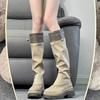 Height-increasing and Thin Long Boots, High Boots, Children's Autumn New Small Adjustment Leather Boots, Trouser Boots