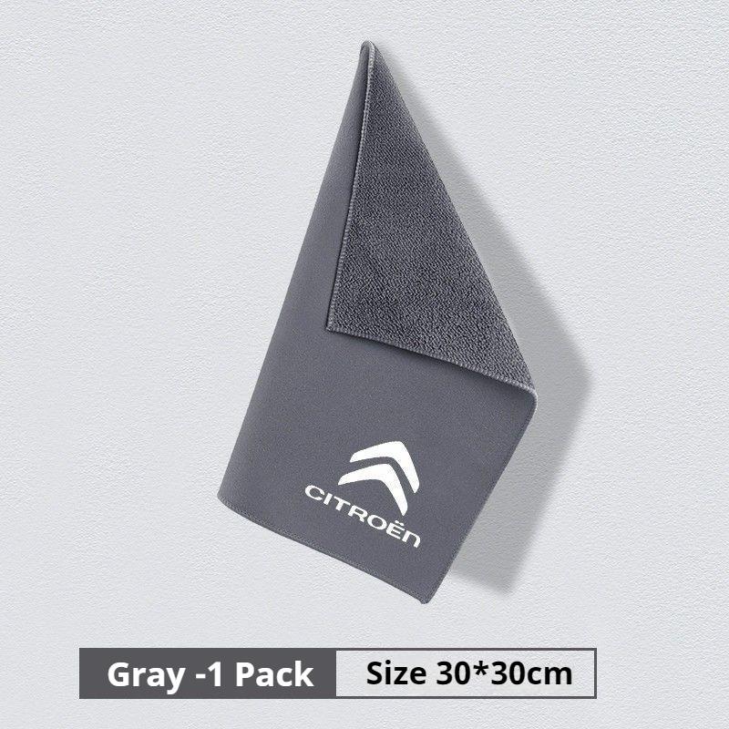 

Car Double-Faced Plush Absorbent Towel Cleaning Drying Cloth For Citroen C4 C5 C3 Aircross C4L C6 Picasso C-ELYSEE VTS Cactus сірий