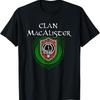 Clan Macalister Efternamn Skotsk Heraldisk Symbol Tartanmärke T-shirt