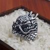 Retro Chinese Dragon Large Ring For Men Punk Gothic Rock Hiphop Ring Biker Accessories Handmade Designer Jewelry Gift For Man