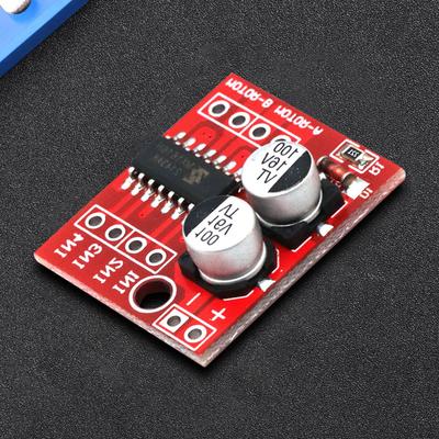 L298N 2-Wege-DC-Motortreibermodul DC 2V-10V 1,5A Treiberplatinenmodul Dual-H-Brücken-Schrittmotortreiber