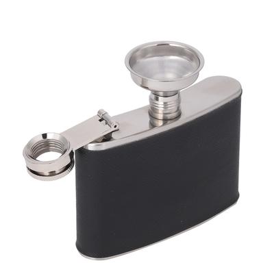 Flasque de poche portable en acier inoxydable pour vin et whisky, élégante, en cuir, 4 oz 120 mL