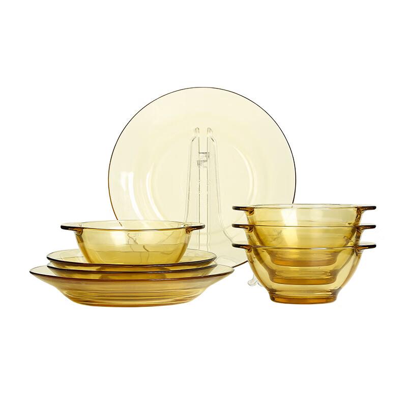 PYREX Corning Shiny Crystal 8-Piece Glass Dinnerware Set