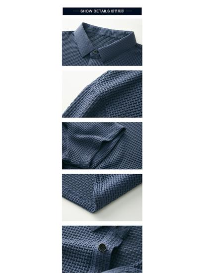 Men's Summer Casual Ice Silk Lapel T-shirt - Breathable, Thin, and Versatile
