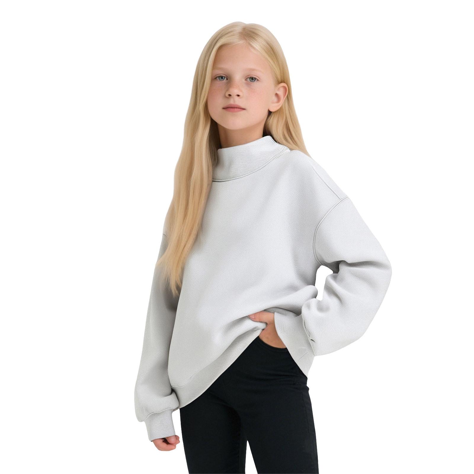 

Children s Fashionable Casual Turtleneck Sweatshirt Top 150