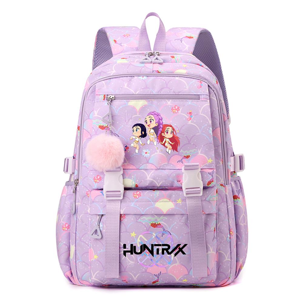 Anime K-Pop Demon Hunters Printed Backpack Large Capacity Waterproof Bookbag Student Boy Girl Schoolbag Outdoor Laptop Travel Bag Mochila