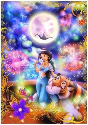 Quebra-cabeça de 266 peças "Aladdin": Cavalgue a Magia do Amor (Jasmim)" Série Gyutto [Branco Puro] (18,2 x 25,7 cm)