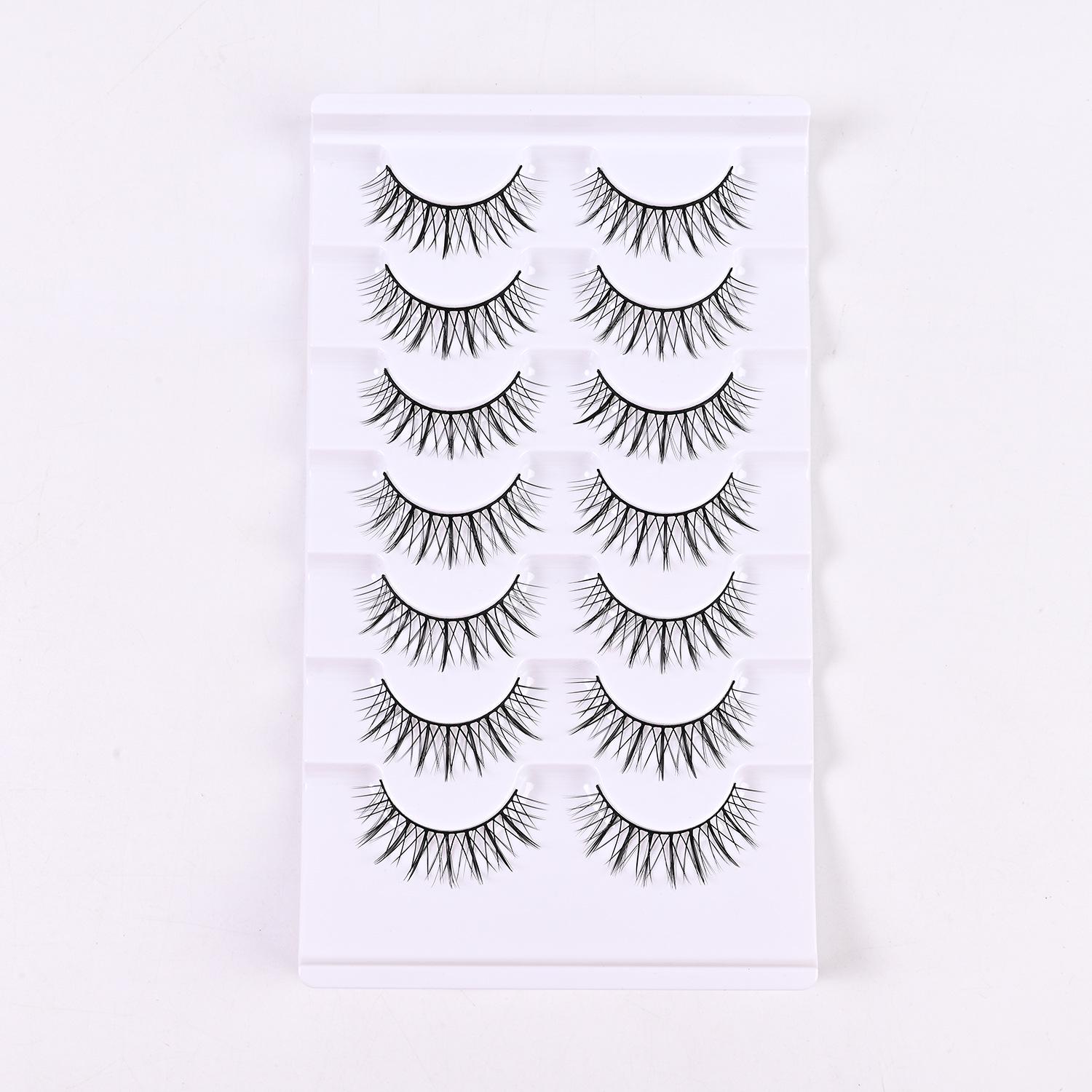 

Набор из 7 пар: 3D Накладные ресницы в трансграничном стиле для сценического макияжа