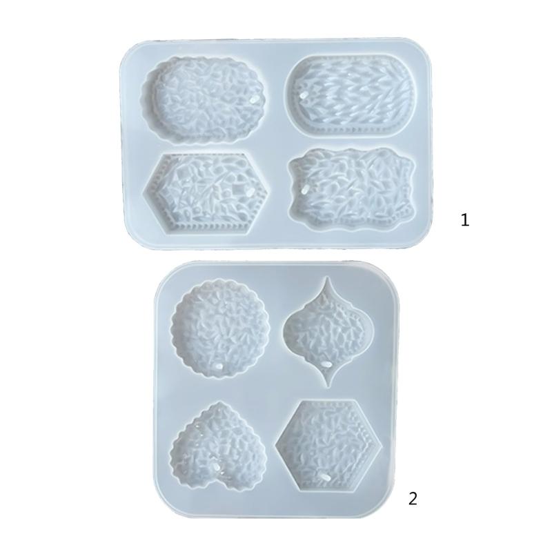 Heart Pentagon Gypsum Silicone Mold Solid Aromathe Handmade Soap Pendant Ornament Mold Diy Round Plaster Listing Mold