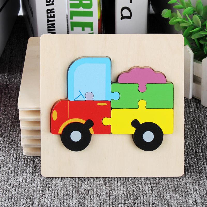 Children's 3D Wooden Animal Puzzle - Educational Building Blocks for Early Learning