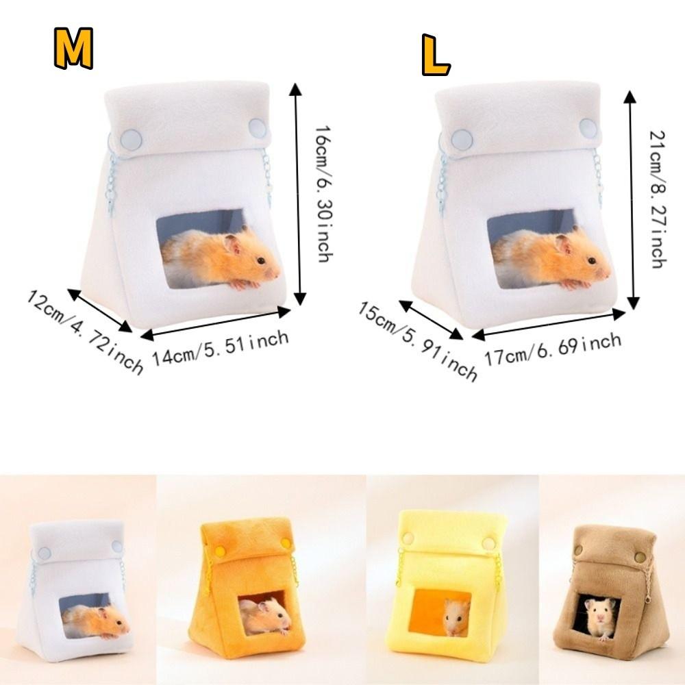 Warm Bread Bag Hamster Nest Windproof Plush Pet Bed Cute Hamster Cotton Nest  Cage Accessories