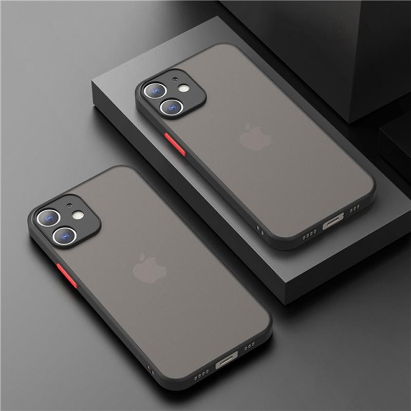 Custodia Rigida Trasparente Opaca Quadrata in TPU Funda Case On Per iPhone 17 16 15 14 13 12 11 Pro Max Plus Mini Plus Pls Funda IPHON Cover Rigida in PC