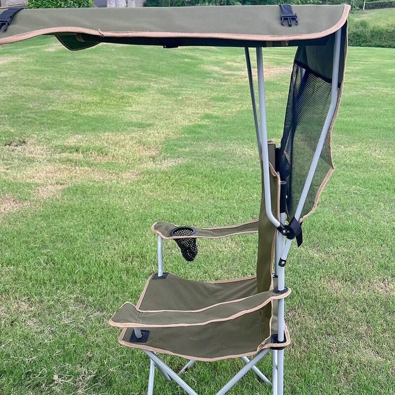 Baichengdao Portable Folding Fishing Chair with 3-Sided Sunshade