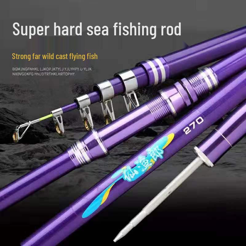 Super Hard Carbon Sea Casting Rod Set: Long-Distance, Smooth, Complete Fishing Gear Combo