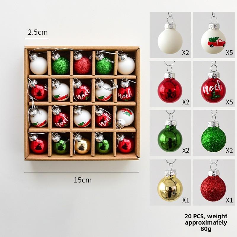 Joymerry Christmas Glass Tree Ornaments Gift Box Set With Lighttransmitting Design For Holiday Decor