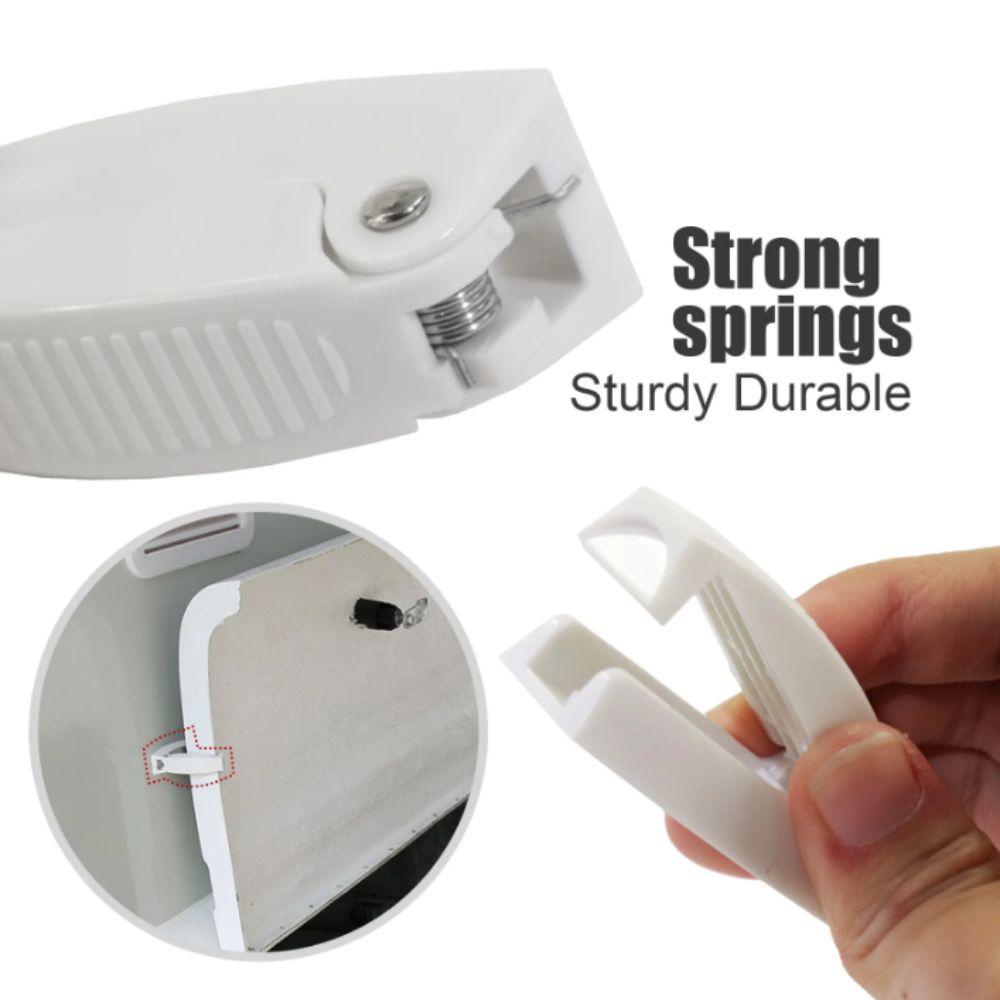 Rounded Baggage Door Clip White Door Clip Bracket Compartment Lock  Motorhome