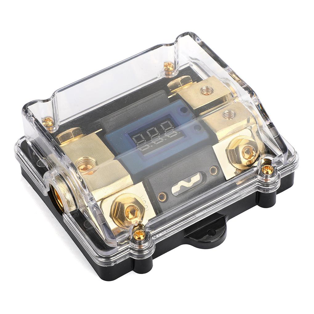 

1 в 2 из 100A держатель предохранителей для автомобильной аудиосистемы, блок распределения стереосистемы со светодиодным дисплеем, блок предохранителей, часы, предохранитель, авто