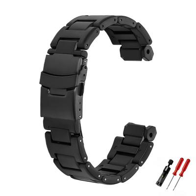 [syzynicy] Pulseira de Relógio de Aço Plástico Serve para PRW-6000/6100/3000/3100 Preto Pulseira Convexa