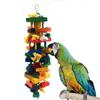 Fashion Colorful Birds Parrot Chew Toys Wooden Swing Climbing Training The Ladder 45cm Parrot Stand Bird Cage Accessories