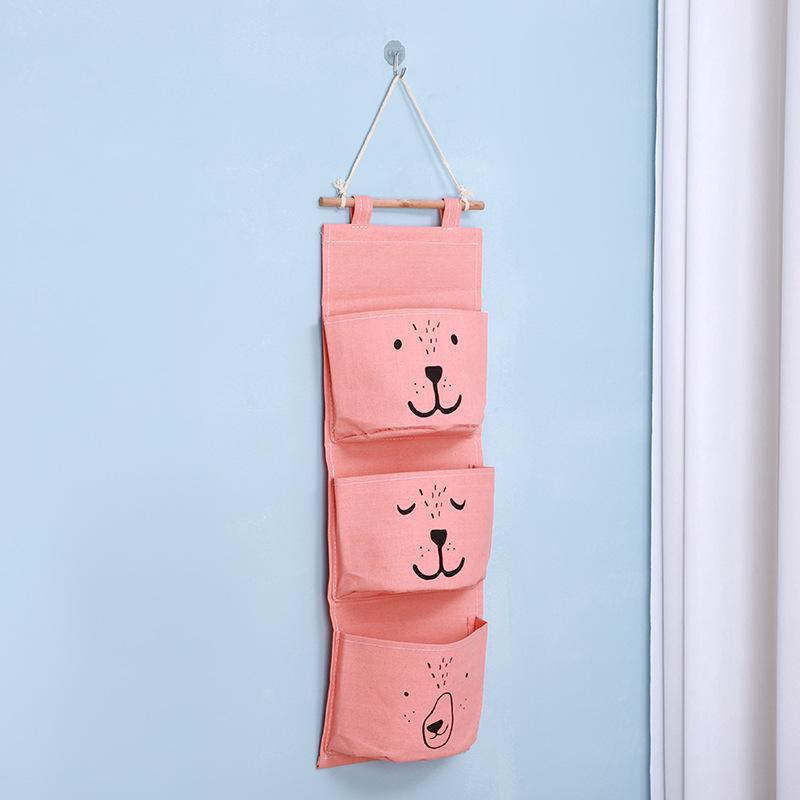 Waterproof Wall-Mounted Fabric Storage Bag for Bedside or Dorm Room