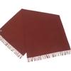 HERMES Scarf Large scarf with embroidered logo and fringe Redbrown cashmere mens Used