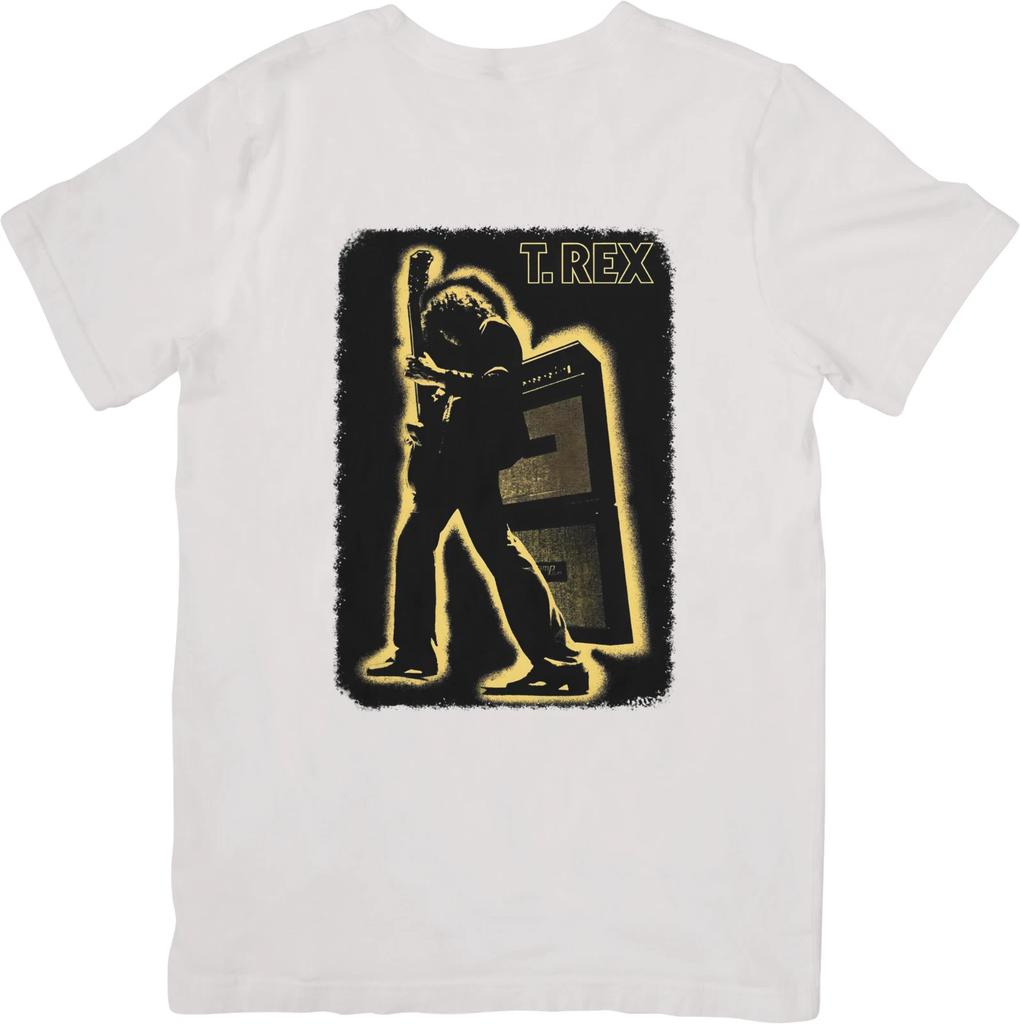 T.rex glam rock Music Fit for Men & Women Quality Cotton T-Shirt White.