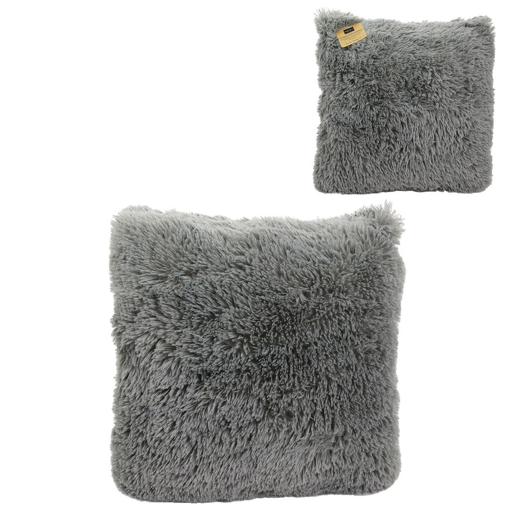 Les Trésors De Lily [R1079] - Designový polštář 'Scarlett' v šedé barvě - 40 cm