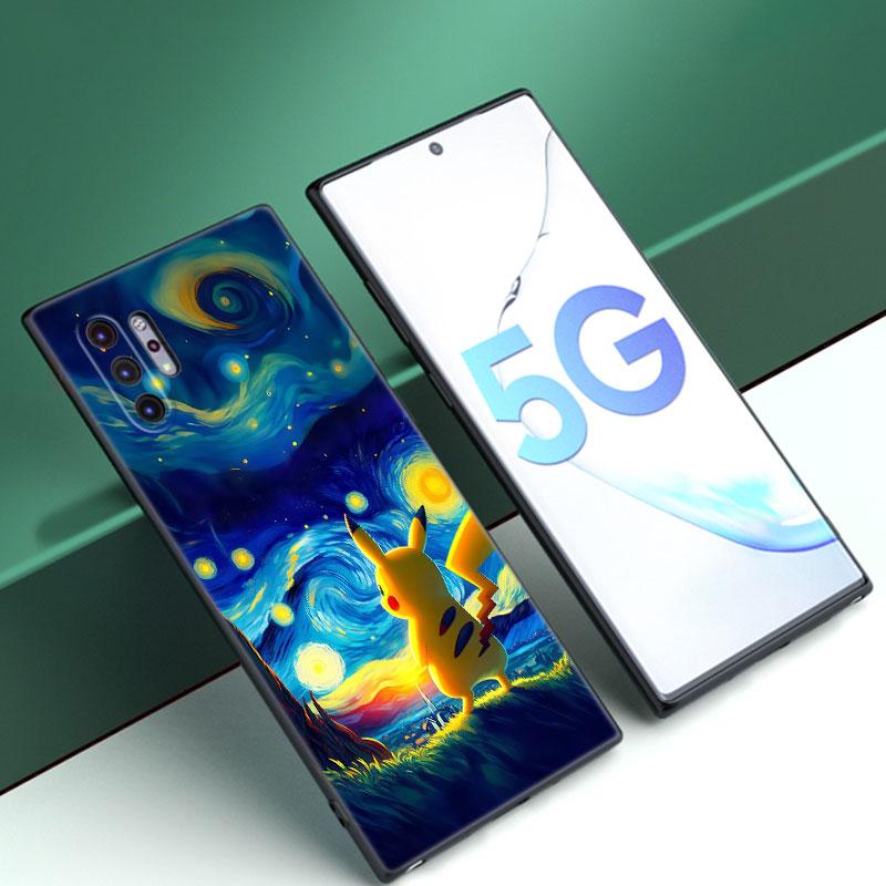 Cute P-Pikachu Phone Case For Samsung Note 10 Lite 20 Ultra M04 M13 M32 4G M14 M15 M34 M52 M53 M54 M55 5G M11 M12 M21 M31 M51