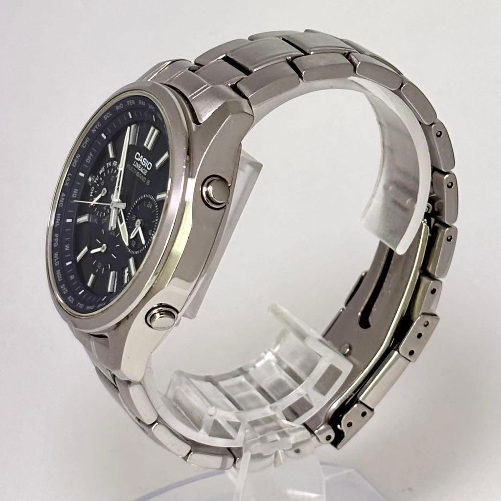 Used [Operating and received radio waves] CASIO Lineage Men's Watch Tough Solar Date