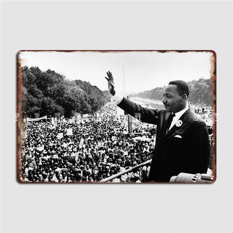 

DORA Tin Sign Martin Luther King Jr Speech Poster Metal Plaque Club Garage Club Personalized Plates Tin Sign Poster 20x30cm（7.8x11.8inch）