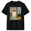 Unisexs Tshirt Funny Pomeranian Drinking Beer Puppy Dog Meme T Shirts Trending Summer Tees Vintage 100 Cotton Clothing Gift Idea