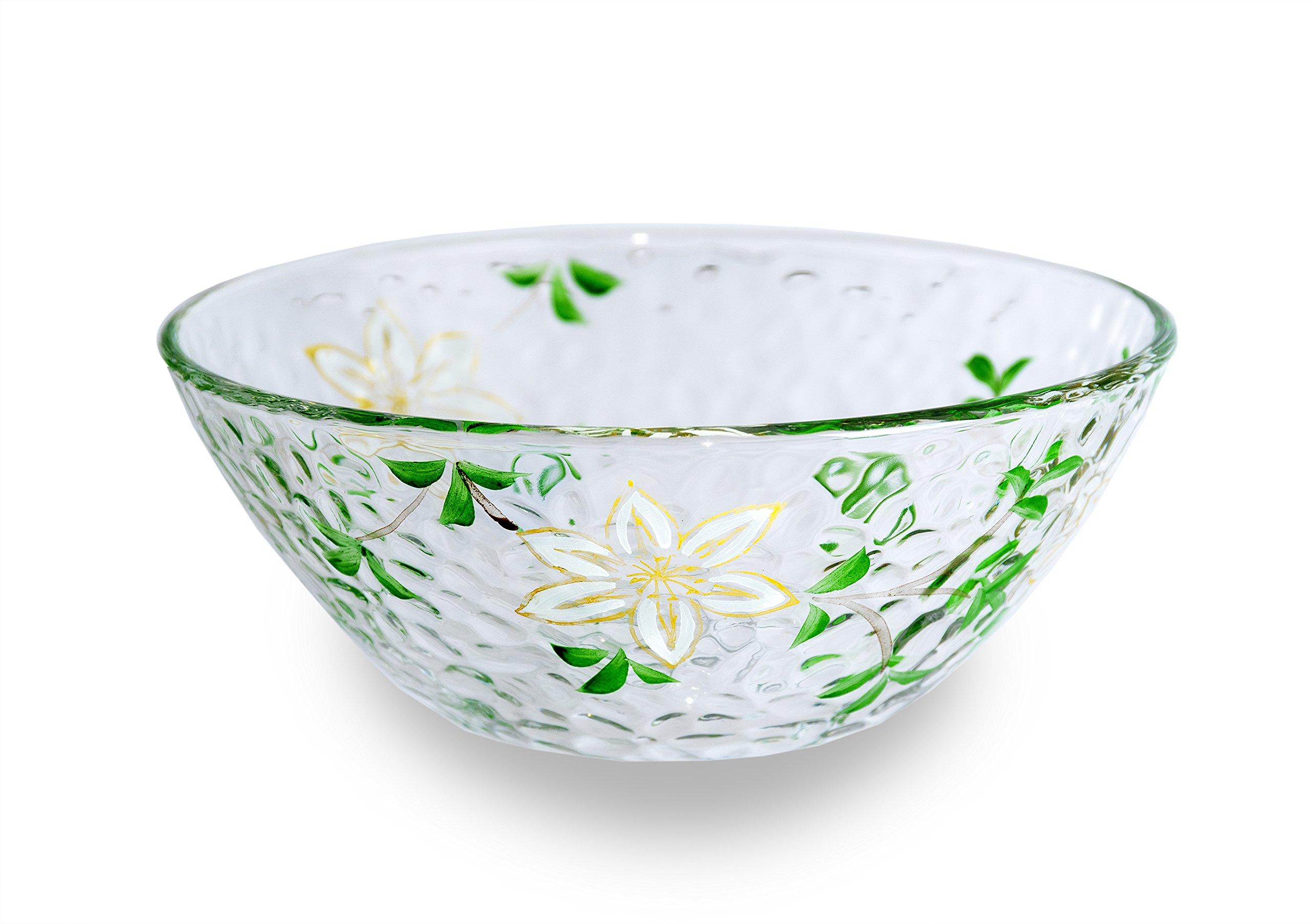 

Yagi Kaiho Kaiho Kiln Kyoto-style painted glass small bowl (iron wire)