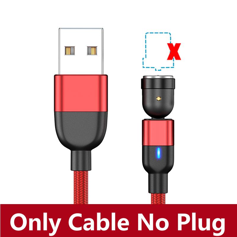 

Магнітний зарядний кабель, поворотний на 540 градусів USB-кабель типу C, магнітний мікро-USB-провід для зарядки для USB-кабеля телефону Samsung Xiaomi 2m