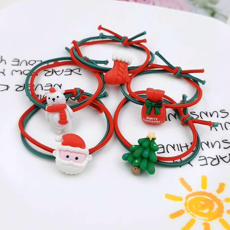 

Two-Tone Rope Christmas Scrunchie & Tree Hair Tie Set