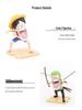 One Piece Q Version Sitting Pose Luffy, Zoro, Sanji Figures - Trendy Play Doll Model Toy Ornament