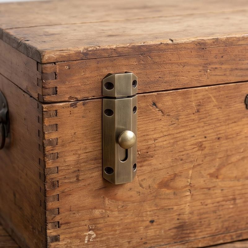 Round Knob Manual Door Bolt Lock Metal Hardware Thick Metal Slide Door Bolt for Interior Door Cabinet Door Wooden Door and Divider Placement