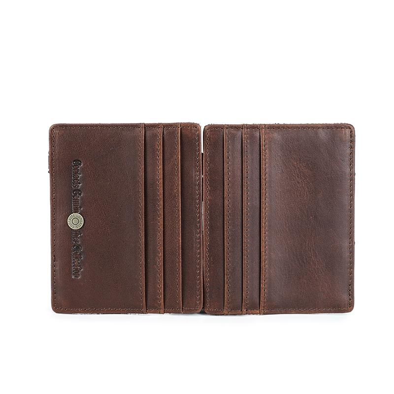 Portafoglio da uomo in vera pelle CONTACT'S Porta carte Sottile Bifold Mini Fermasoldi RFID Borselli da uomo Portafogli Magici