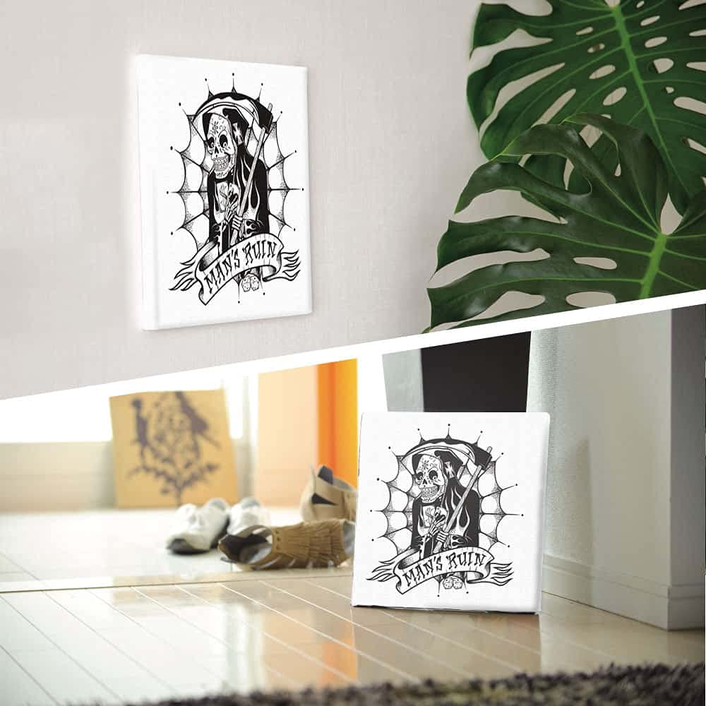 Art Deli Skull Rock Fabric Wall Art Panel ol-8387-mans-ruin-L, 57 x 57 cm